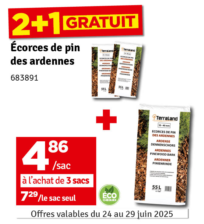 Ecorce de pin sylvestre des Ardennes 55 L TERRALAND